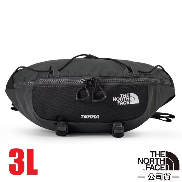 【The North Face】TERRA LUMBAR 防潑水可調節腰帶休閒腰包3L.斜背包/81EO-4JK 墨碳灰✿30E010